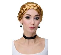 Perruque Carnaval Tressée Ukraine Blonde RJ010-P70