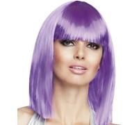 Perruque Carré Mi-Long Violette Femme Multicolore