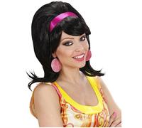 Widmann Perruque Seventies Années 60 – Brune pour Femme – Carnaval