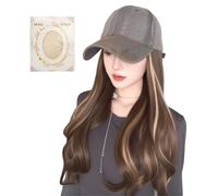 Perruque Casquette de Baseball - Perruque Cap avec Mèches de Cheveux | Accessoire Mode Respirant Pour Courses Activités Extérieures Rendez-Vous Quotidien Voyage