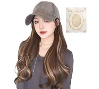 Perruque Chapeau,Perruque Cap avec Mèches de Cheveux | Style Tendance Pour Ville Spectacle Rencontres Voyages Activités Extérieures Vacances