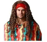 Perruque Chatain Hippie Adulte