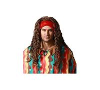 Perruque Chatain Hippie Adulte