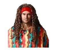 Perruque Chatain Hippie Adulte (Marron)