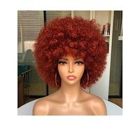 Perruque Cheveux courts Afro crépus bouclés perruque avec frange Perruques pour femmes Cosplay Blonde Perruque Rose Perruque Synthétique Halloween Noir Perruque Bleu Rouge Marron