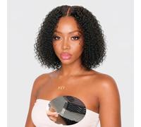Perruque Cheveux Humain 360 Full Lace Wig Kinky Curly for Women 10 Pouces | Glueless with Hidden Strap & Drawstring，Comfortable for Daily Wear, Pre-Everything Naturelle Look, Heat Styling Various Look