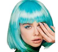 Perruque cheveux longs pour femme perruque bob courte pour femme (Bleu)