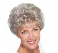 Perruque Cheveux Synthétiques Courts Faetfff Marron