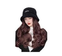 Perruque Cheveux synthétiques femmes perruque chapeaux perruque longue bouclée ondulée perruques dames chaleur amicale naturelle ondulée perruque d'apparence naturelle Femmes (Color : A)