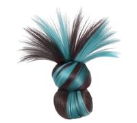 Perruque Cheveux Synthétiques Plumeux Coiffage | Extension queue de cheval courte pince crabe désordonné Perruque Femmes Filles Festival Cheer Coiffure Cheveux Bleu