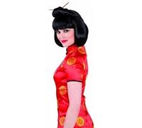 Perruque - Chinoise - Femme - Baguettes - Tresses - Carré - Noir