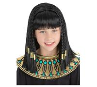 Perruque Cléopatre Filles Égyptien Enfants Accessoire Déguisement Reine Noire