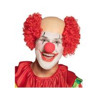 Perruque clown crâne nu rouge homme