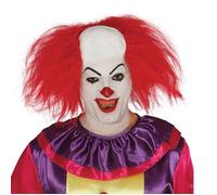 Fiestas Guirca – Perruque clown GUI4976 – crâne chauve avec cheveux rouges – boîte conteneur