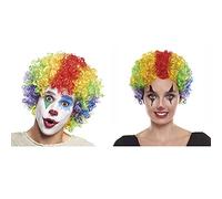 Perruque clown multicolore bouclés [120 gr] Adultes Homme Femme Unisexe 【Couleurs assorties】Perruques Costumes Carnaval Halloween Fêtes Clown Disco Cosplay