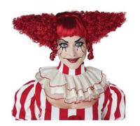 Perruque Clown Psycho Rouge Femme Rouge