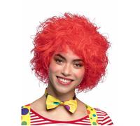 Boland Perruque Frizzy 85920 – rouge, cheveux synthétiques, coiffure courte, clown/lutin