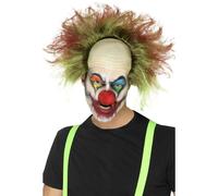 Perruque Clown Sinistre Verte Ensanglantée (Taille Unique) Multicolore