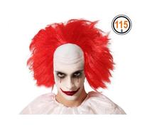 Perruque Clown Tueur Halloween - ATOSA - Accessoire de Déguisement - Rouge - Adulte/Enfant