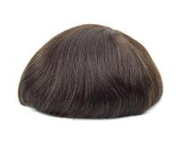 Perruque complète en dentelle française pour homme 100 % cheveux humains postiche noir brun blond couleur système de remplacement pour homme postiche droite 7x9#110#Couleur 210