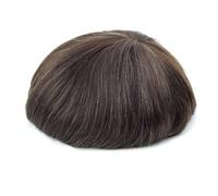 Perruque complète en dentelle française pour homme 100 % cheveux humains postiche noir brun blond couleur système de remplacement pour homme postiche droite 8 x 10 #110# couleur 220