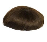 Perruque complète en dentelle française pour homme 100 % cheveux humains postiche noir marron blond couleur système de remplacement pour homme postiche droite 6 x 9#130# couleur 3