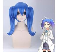 Perruque Cosplay Anime BERYL ET SAPPHIRE Beryl Sapphire Robot Beryl Bleu et Vert Cosplay Perruque Synthétique Résistant À La Chaleur Halloween Bleu