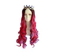 Perruque Cosplay Anime Descendants Rouge pour Halloween, Fête, Carnaval, Vie Nocturne, Concerts, Mariages