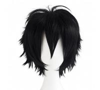 Perruque Cosplay Anime en Fibre Haute, noir naturel, 27 cm | Construction textile machine, Perruque personnage anime, Spectacle rôle costumé, Pr animateurs costumés