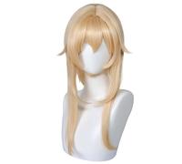 Perruque Cosplay Anime Genshin Impact, Avec Chapeau Gratuit, Pour Halloween, Fête, Carnaval, Vie Nocturne, Concerts, Mariages (Traveler/Lumine/Hotaru)