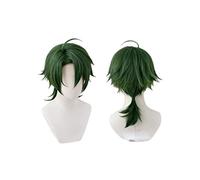 Perruque Cosplay Anime Joe, Vert Court Droit Mulet Petite Queue De Cheval Faux Cheveux Accessoire De Jeu De Rôle De Fête D'halloween