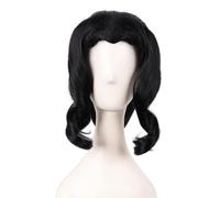 Perruque Cosplay Anime Kibutsuji Muzan, Jeu De Rôle De Fête De Costume D'halloween De Cheveux Courts Noirs Pour Femmes