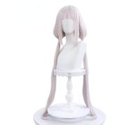 Perruque Cosplay Anime Nekopara Vanille, Perruques De Jeu De Rôle À Double Queue De Cheval Roses, Pour La Fête D'halloween