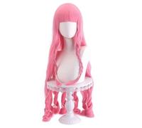 Perruque Cosplay Anime Perona, Cheveux Longs Bouclés Roses, Jeu De Rôle De Fête De Costume D'halloween