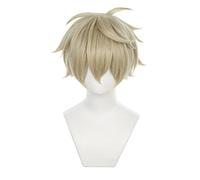 Perruque Cosplay Anime, Perruque Genshin Impact, Avec Chapeau de Perruque Gratuit, Pour Halloween, Fête, Carnaval, Vie Nocturne, Concerts, Mariages (Bennett)