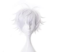 Perruque Cosplay Anime, Perruque Jujutsu Kaisen, Avec Chapeau de Perruque Gratuit, Pour Halloween, Fête, Carnaval, Vie Nocturne, Concerts, Mariages (Perruque Gojo Satoru-B)