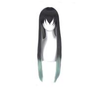 Perruque Cosplay Anime Tokitou Muichirou, Double Bouche De Tigre Dégradée Avec Queue De Cheval Cheveux Longs Costume D'halloween Jeu De Rôle De Fête (B)