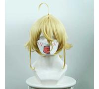 Perruque Cosplay Anime,Youjo Senki Tanya Degurechaff Perruque,Golden Short Perruque,avec Filet de Cheveux Gratuit,pour Fête Carnaval Halloween Perruques