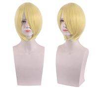 Perruque cosplay cheveux courts épaissi visage fermé cheveux courts couleur bobo couvre-chef couleur : 3021-13/jaune doré