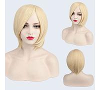 Perruque cosplay cheveux courts visage épaissi visage fermé cheveux courts couleur bobo couvre-chef couleur : 3021-14/or chaud