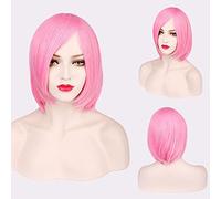 Perruque cosplay cheveux courts visage épaissi visage fermé cheveux courts couleur bobo couvre-chef couleur : 3021-10/rose clair