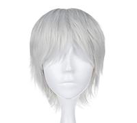 Perruque cosplay de Ken Kaneki pour fans de Tokyo Ghoul | Couleur: blanc