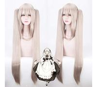 Perruque Cosplay FGO Fate Grand Order Marie Antoinette avec deux longues queues de cheval à puce droite Marie Antoinette perruques de cheveux synthétiques taille unique PL-497