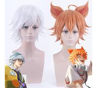 Perruque cosplay King Cos Zhang Liang défilement coloré Baili Xuance convolution thermique avec oreilles Couleur : PL-851 (Zhang Liang)