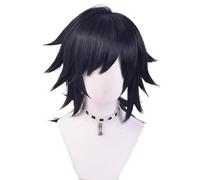 Perruque Cosplay,Perruque de fête,Perruque de dégu Perruque de cosplay d'Halloween de l'anime Kimetsu no Yaiba Hashibira Inosuke avec bonnet de perruque gratuit