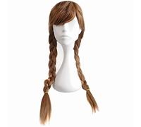 Perruque Cosplay pour Fans de La Reine des Neiges | Perruque de Princesse d'Anna | Couleur: Brun