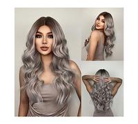 Perruque Cosplay Pour femmes 24 pouces Long Ombre Perruques Synthétiques for Femmes Perruque Partie Moyenne Haute Densité Température Ondulés Cosplay Perruques Résistant À La Chaleur Glamour perruque