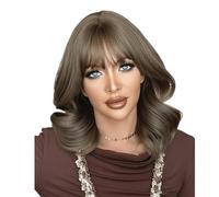Perruque Cosplay Pour femmes Perruque Big Wave mi-longue, bou naturelle, moelleuse, casque complet Glamour perruque