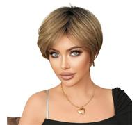 Perruque Cosplay Pour femmes Perruque de cheveux courts, couvre-tête complet for couvrir les blancs, style naturel Glamour perruque