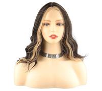 Perruque Cosplay Pour femmes Perruque féminine avec conception de bandeau cheveux longs et bouclés Glamour perruque(Multi-colored)